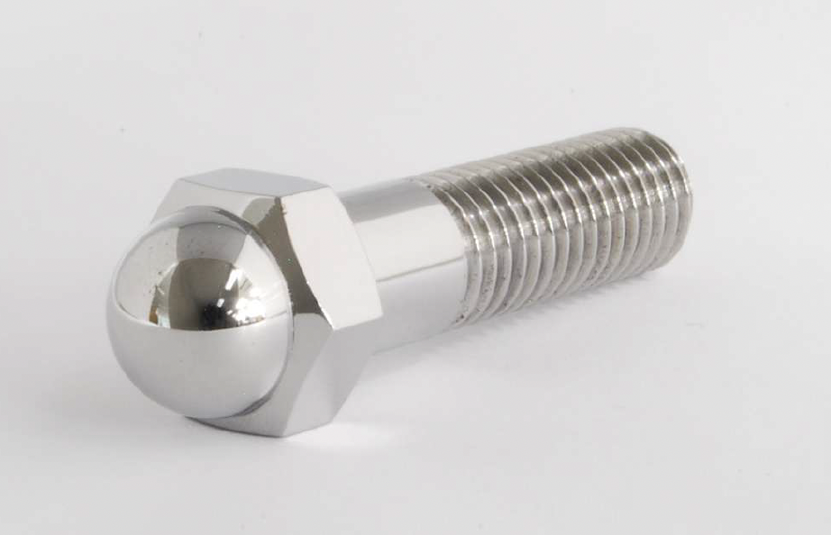 特殊球面ねじ：球面部はスベリのジョイント機構で使用。密着性検討のため、鏡面仕上げを実施。